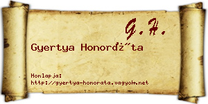 Gyertya Honoráta névjegykártya